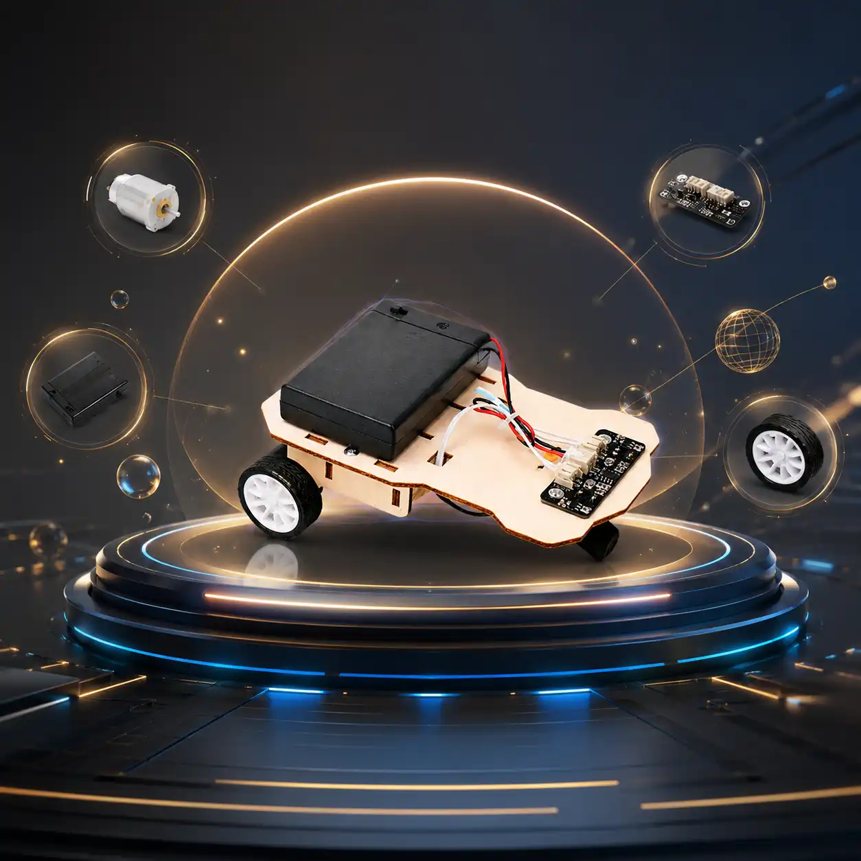 Follow the Track DIY Robotics Kit by IDRO Education, a smart line-following robot kit.