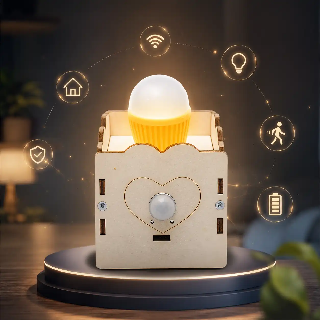 Human Body Detection Lamp DIY Kit from IDRO Education showcasing motion detection technology.